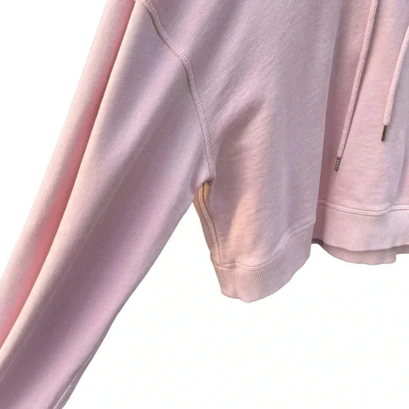 Empathy Embroidered Pink Cropped Hoodie - Picture 3 of 4